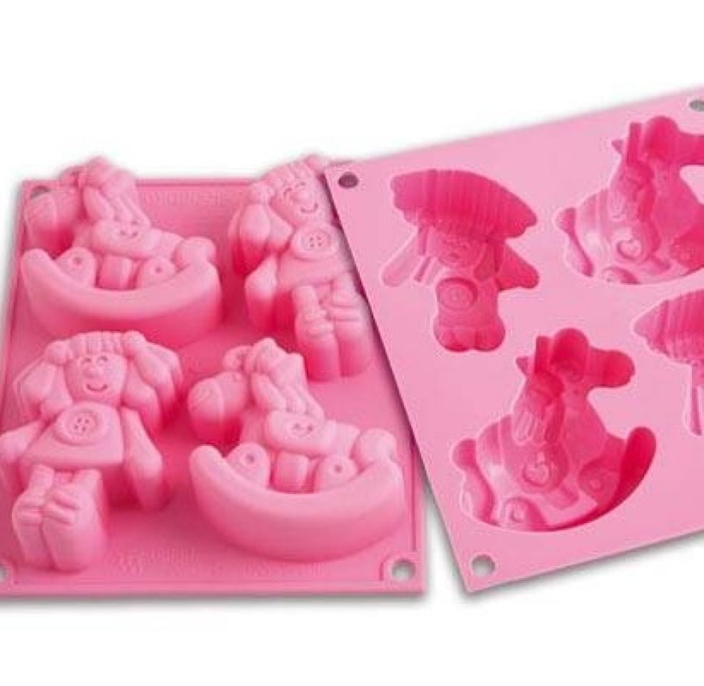 silikomart silikonform happy dolly 4 muffins