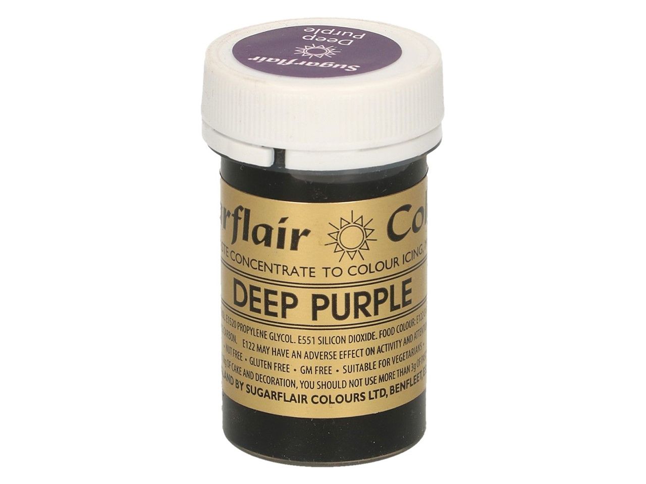 sugarflair pastenfarbe deep purple dunkellila 25g