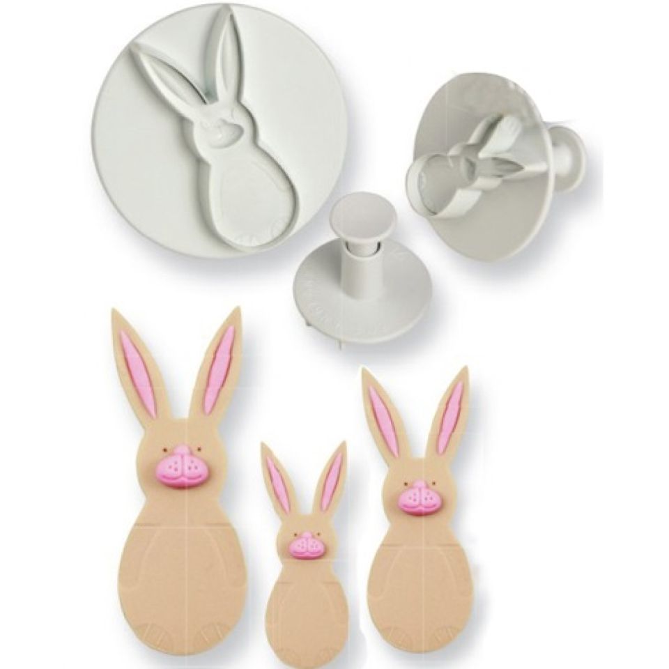 pme fondant ausstecher hase 3er set mit auswerfer