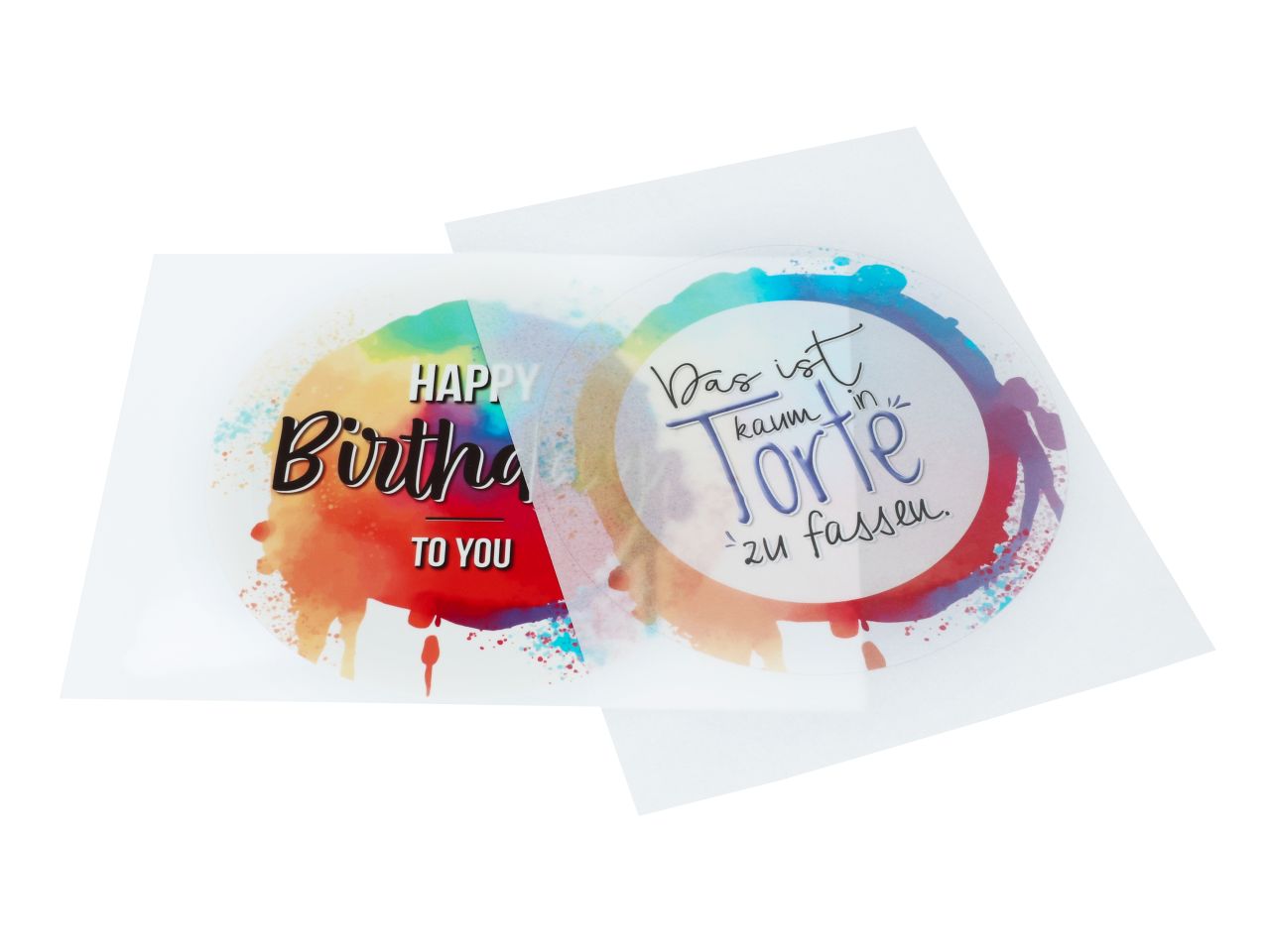 tortenaufleger burn away cake set geburtstag 20cm