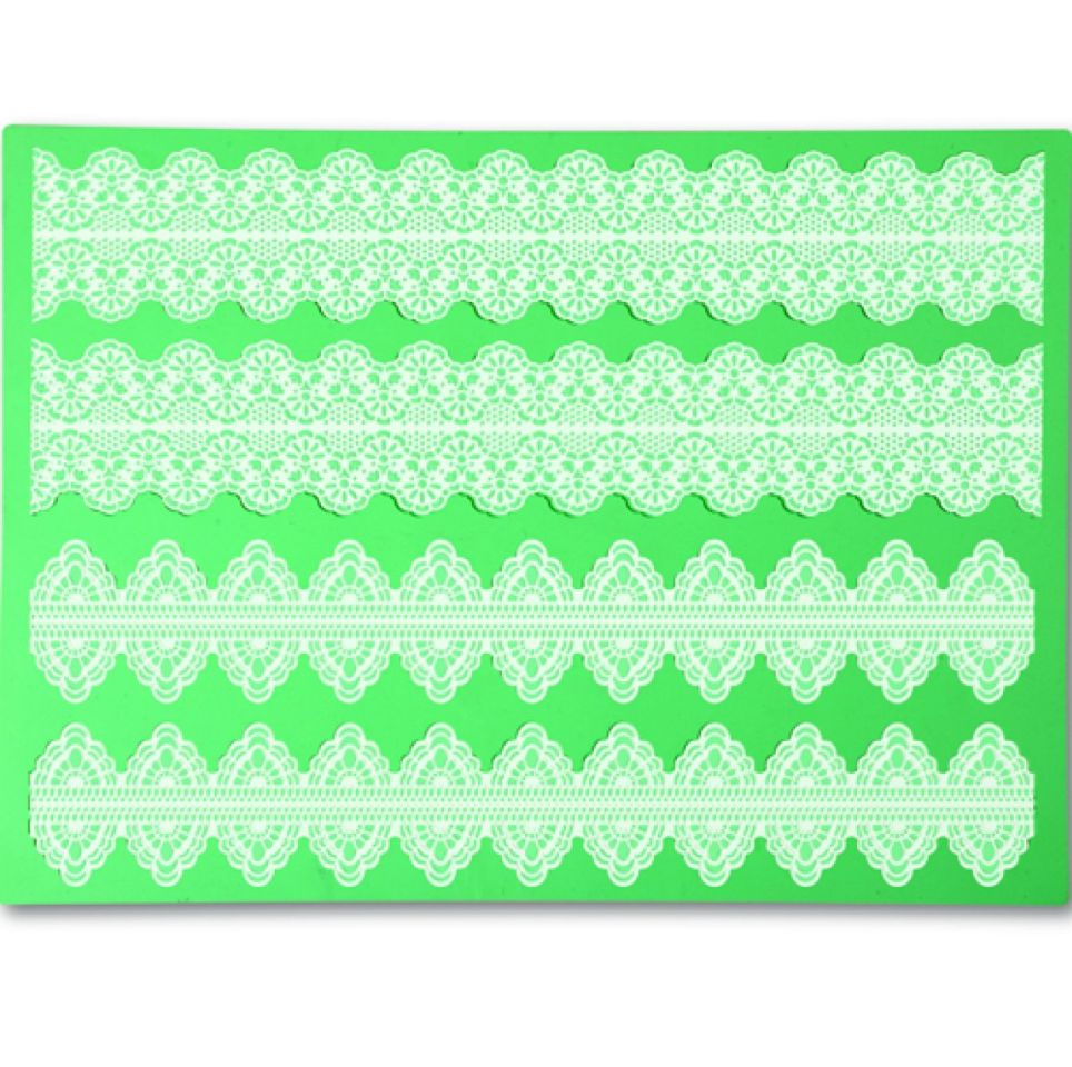 pavoni magic decor essbare spitze silikon matte 40x30 cm 4 borduere