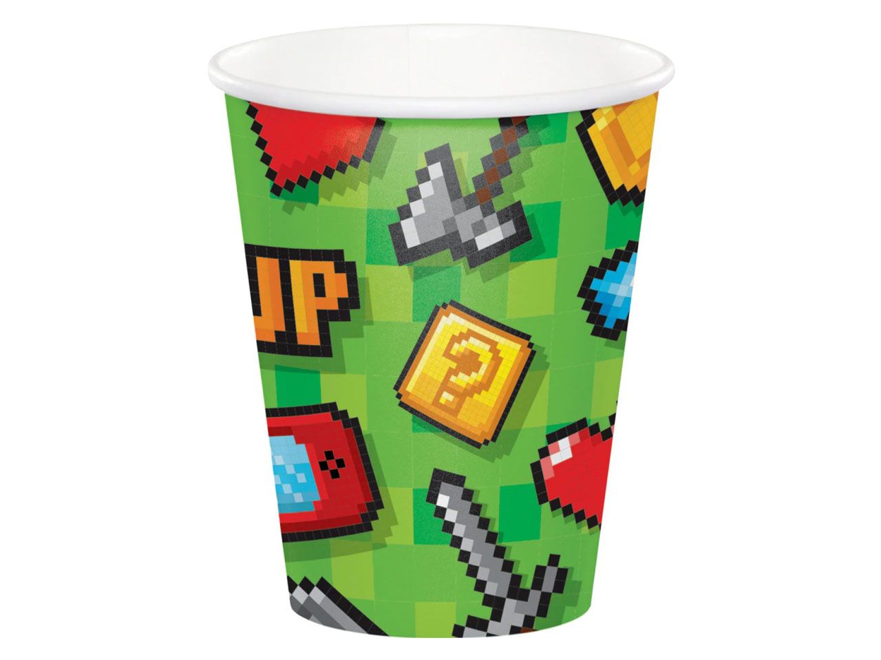 partybecher pappbecher gaming party 8 stueck
