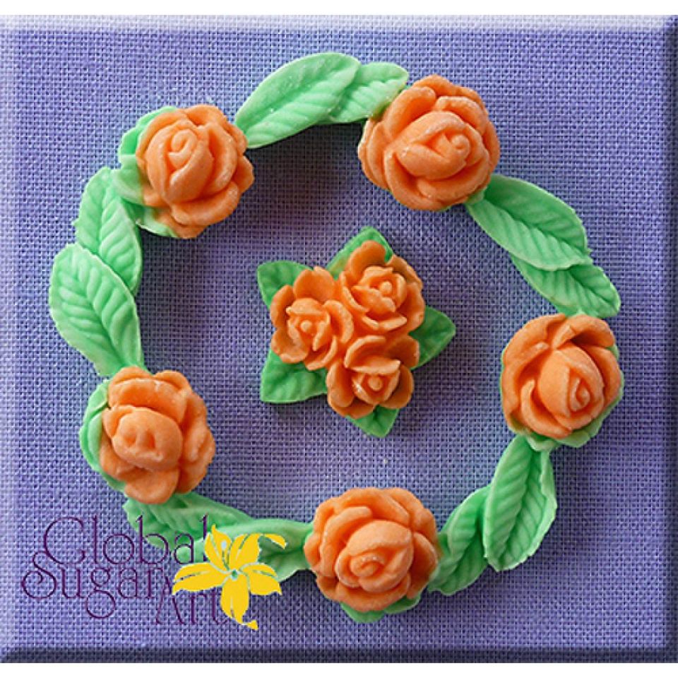 fondant mould rose garland 4 4 cm