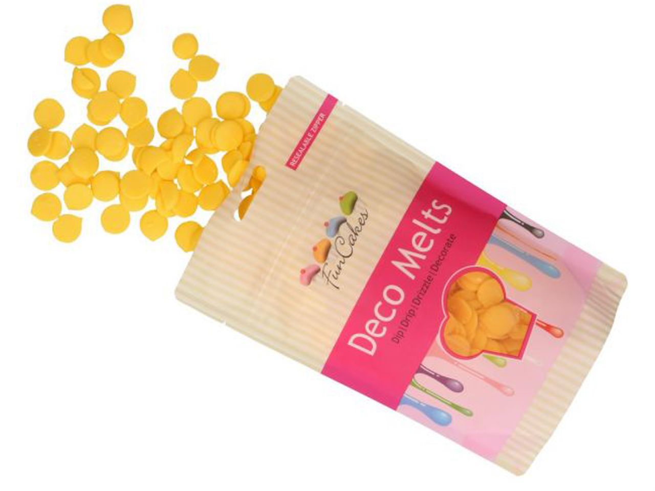 funcakes deco melts gelb 250g