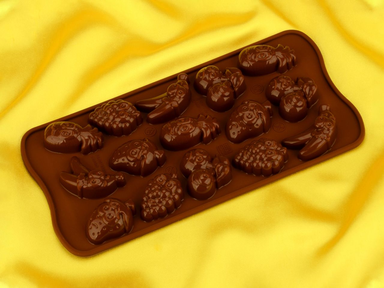 silikon pralinenform choco fruits