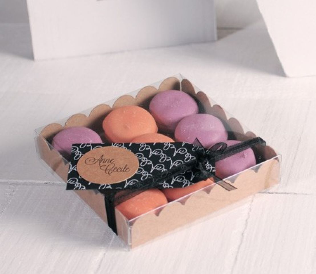 macarons schachtel mit deckel fuer 9 macarons rosa