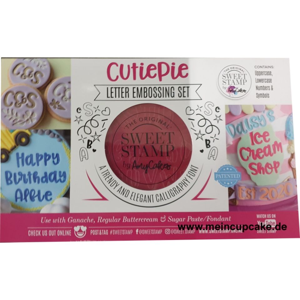 sweet stamp stempel gross kleinbuchstaben zahlen set cutie pie