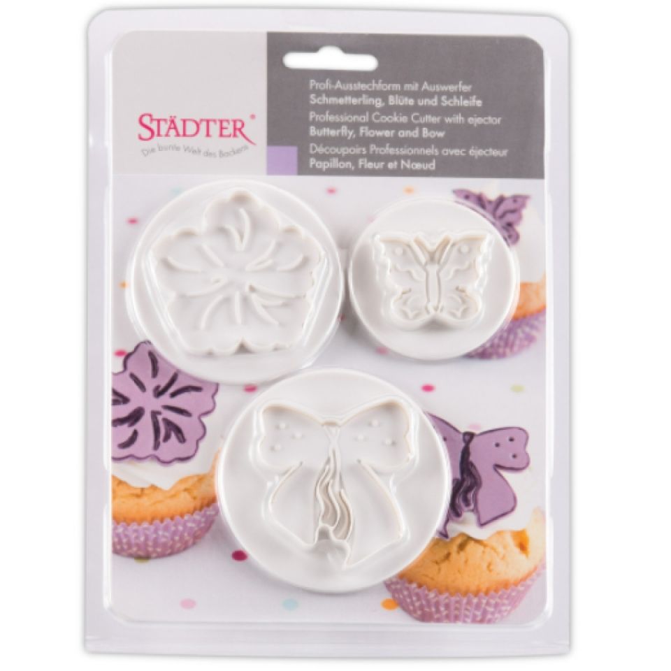 fondant plunger cutter set summer 3 pieces 3 6cm