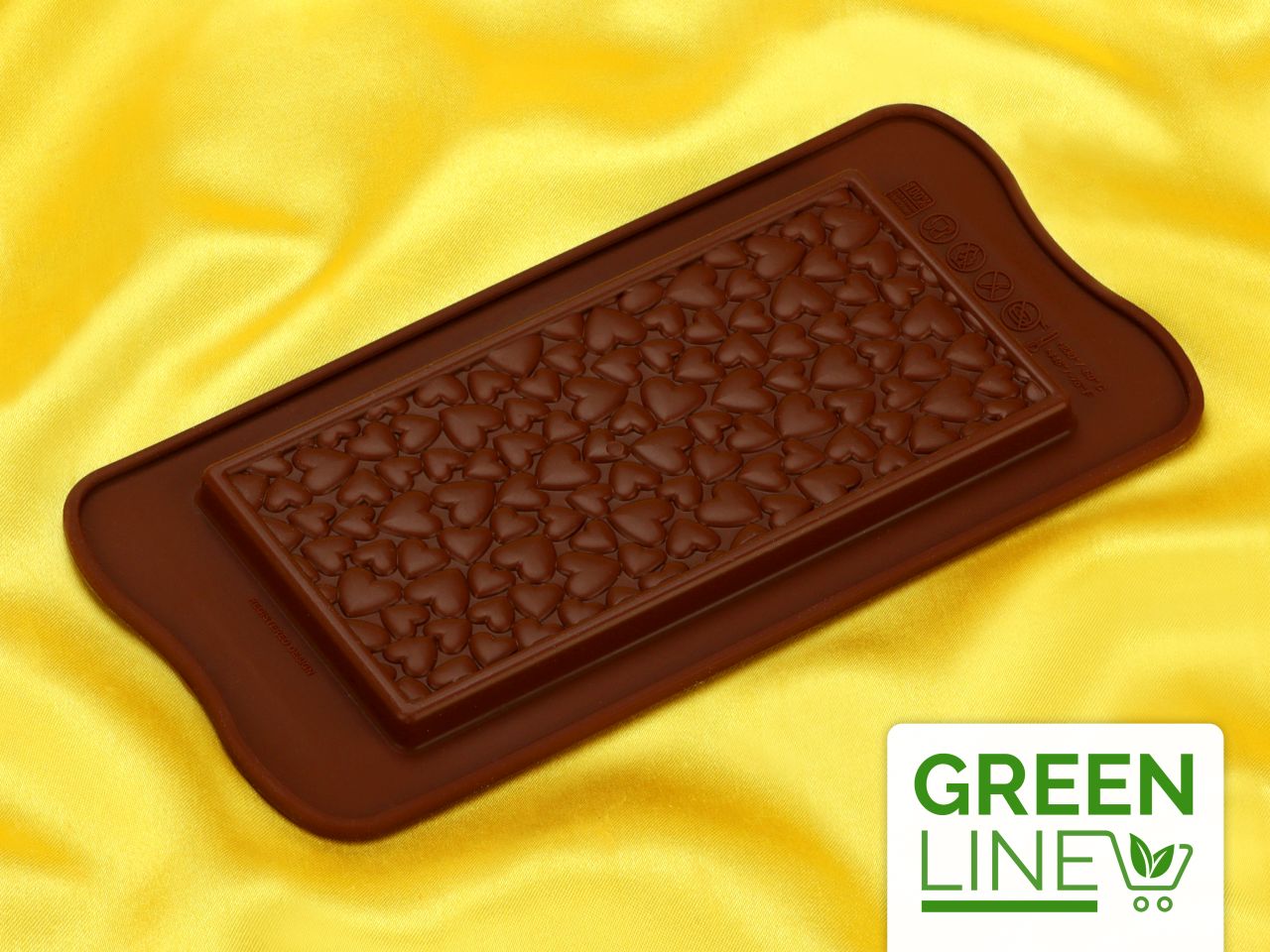 silikonform tafel love choco bar