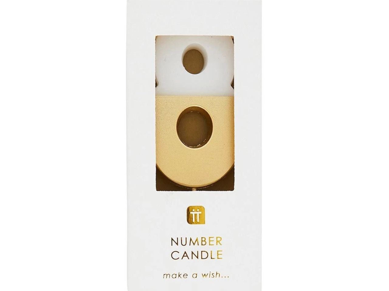 birthday candle number 8 gold