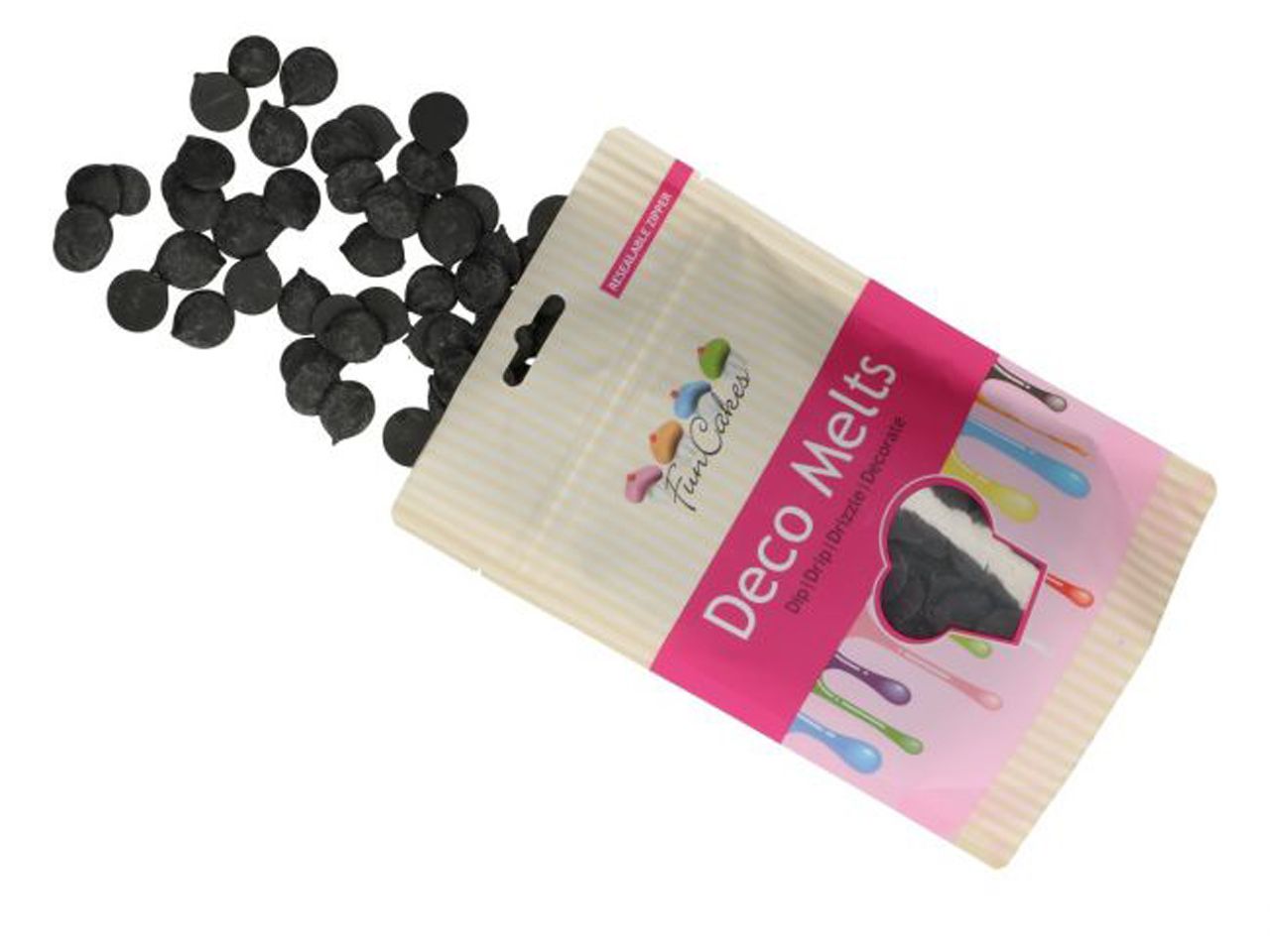 funcakes deco melts schwarz 250g