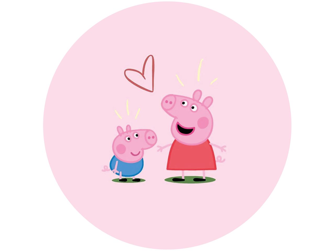 fondant paper peppa wutz schorsch and peppa round 20cm