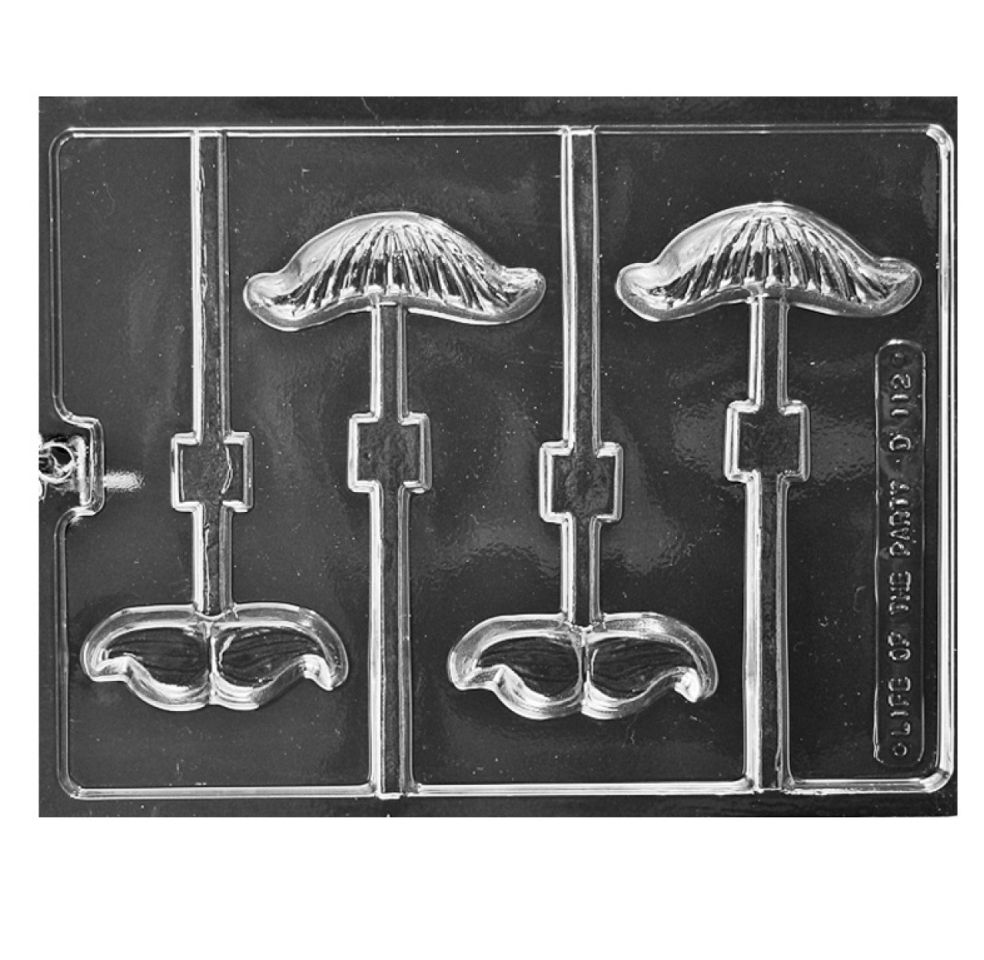 giessform fuer schokolade kuvertuere mustache schnurrbart 2 designs