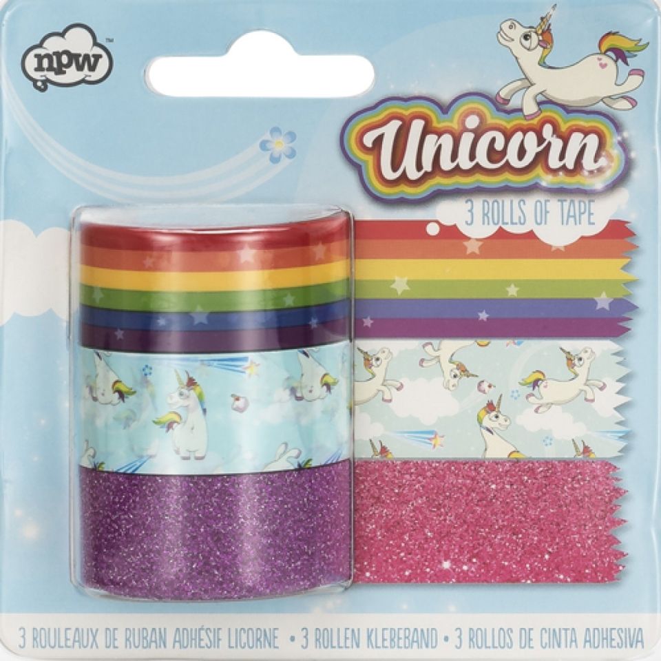 npw klebeband set einhorn 3 rollen
