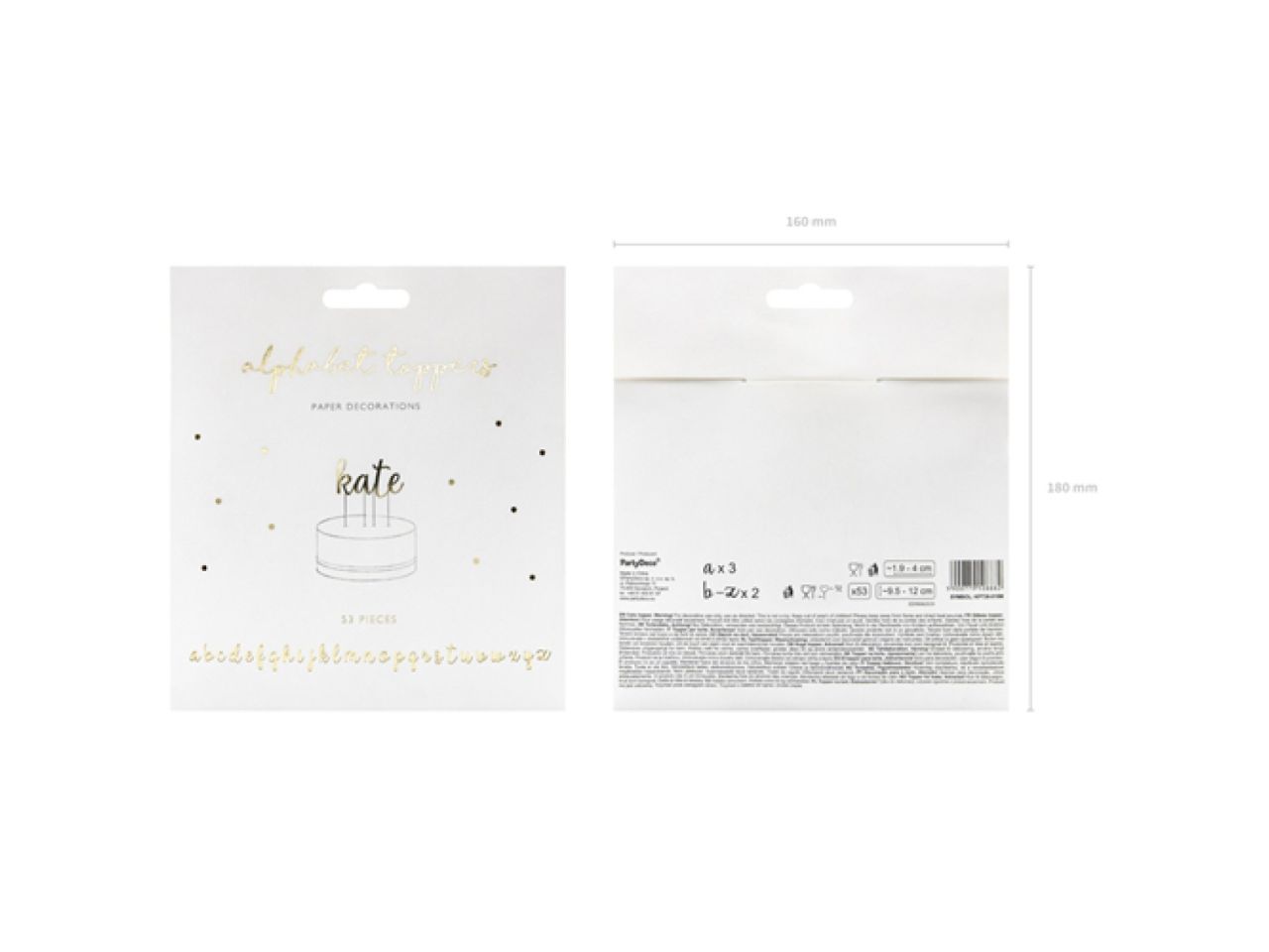 buchstaben toppers gold 9 12 5 cm