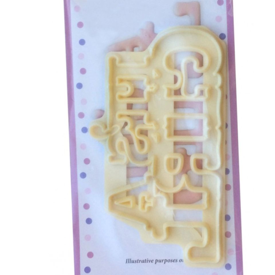 fmm fondant cutter its a girl