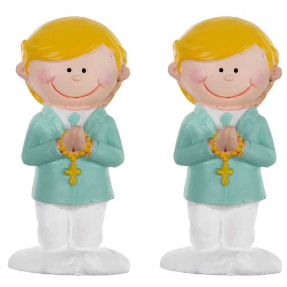 boy cake figures 2 pieces 3 x 7 cm
