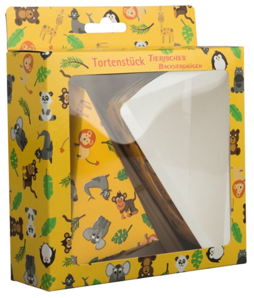 cake slice paper baking moulds zoo animals