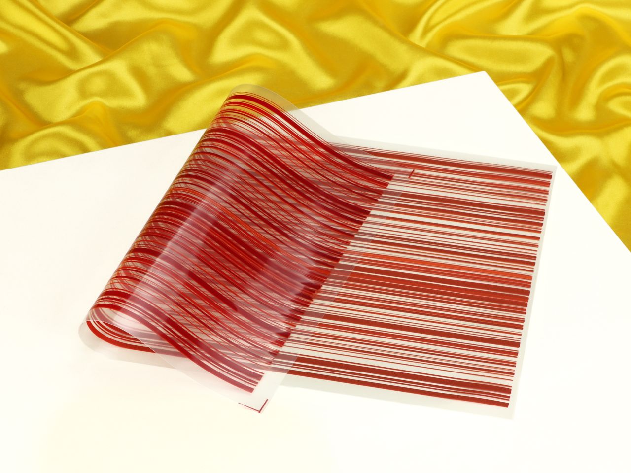 transfer sheet rayures rouge