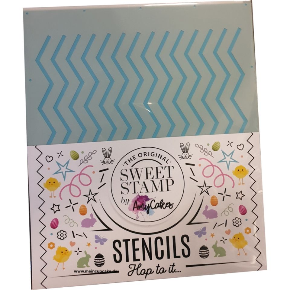 sweet stamp chevron stencil 21x25cm