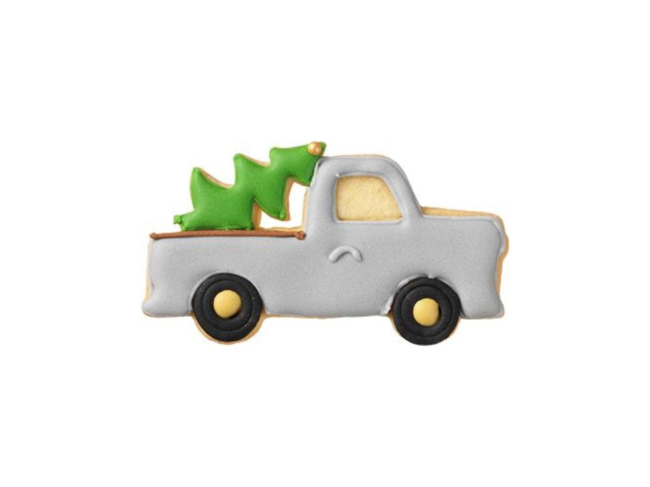 plaetzchen ausstecher lastwagen mit weihnachtsbaum