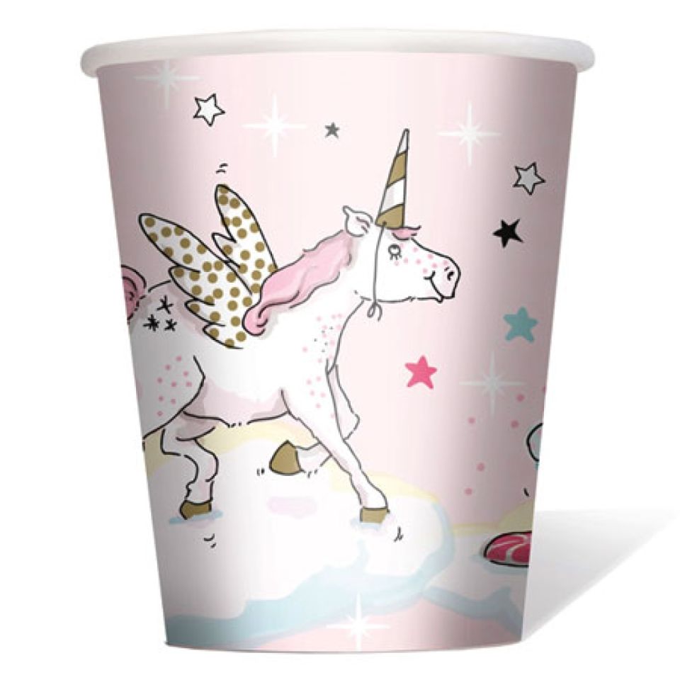 krima isa partybecher einhorn 8 stueck 200 ml