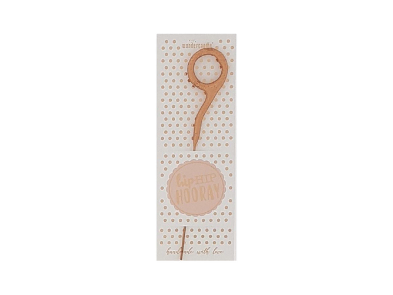 wunderkerze mini 9 rose gold 11 cm