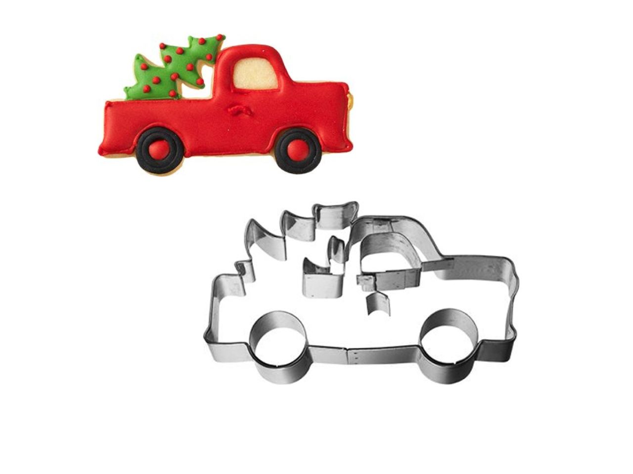 plaetzchen ausstecher lastwagen mit weihnachtsbaum