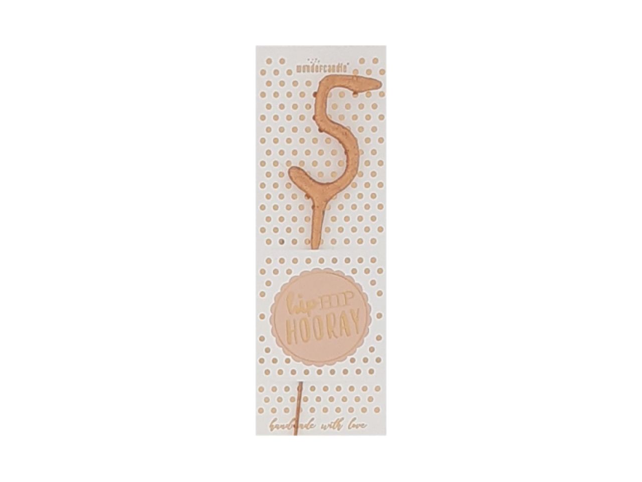 wunderkerze mini 5 rose gold 11 cm