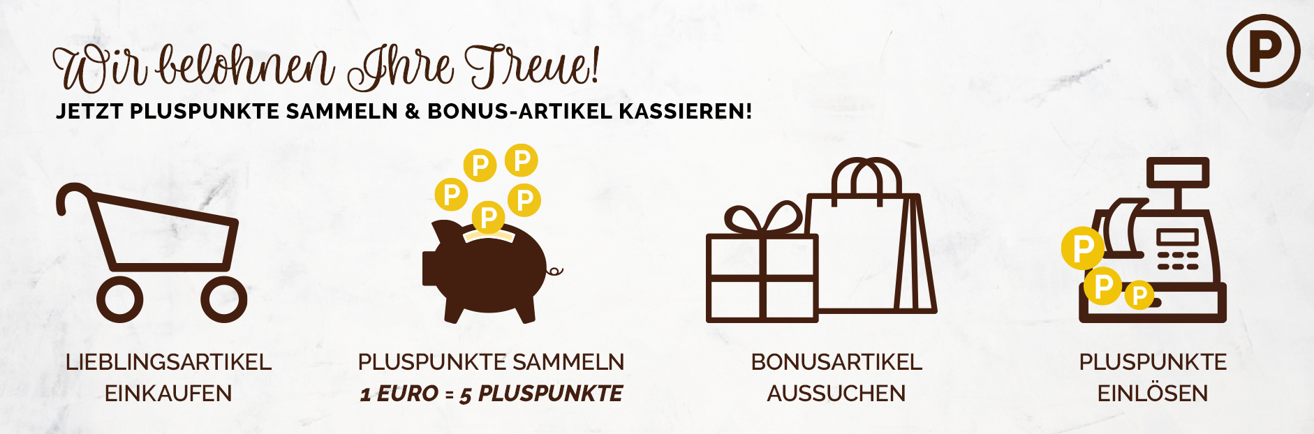 Pluspunkte sammeln und für Bonusartikel einlösen