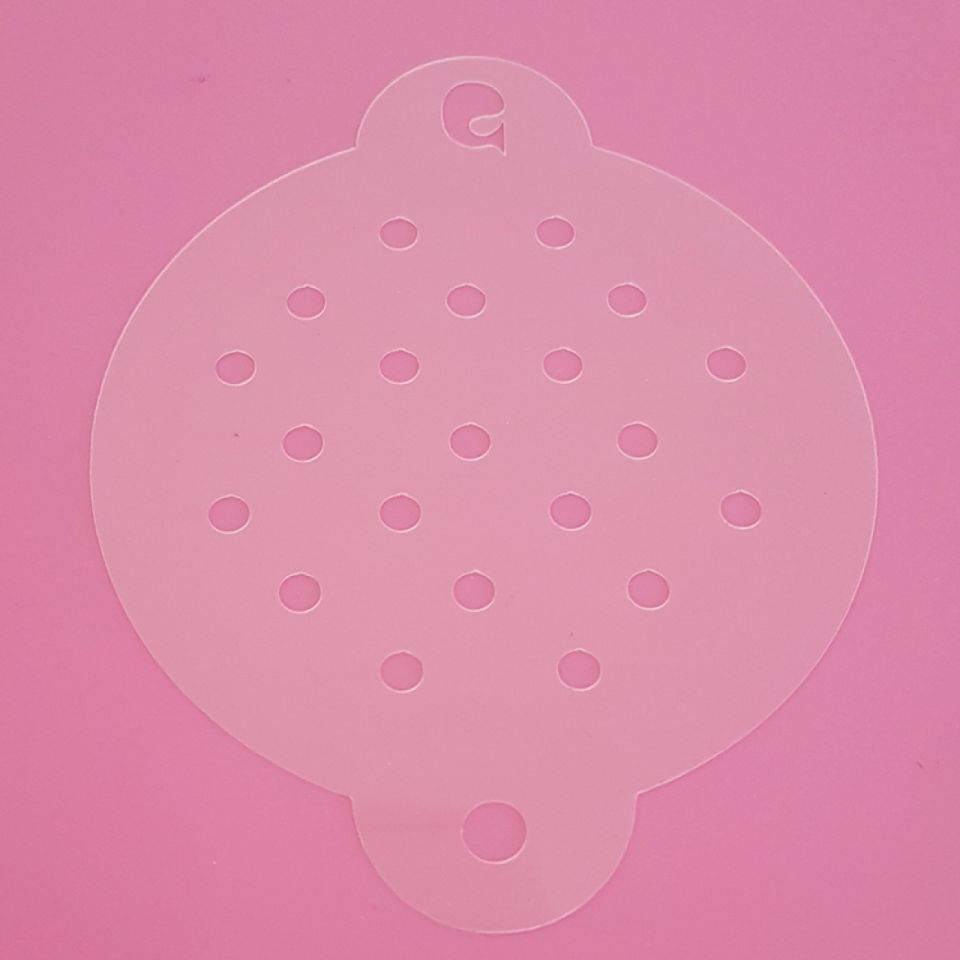 cupcake and biscuit stencil dots