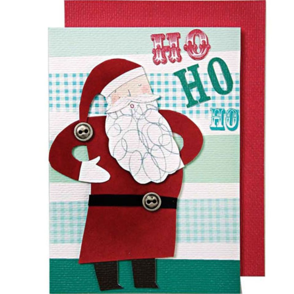 meri meri grusskarte mit umschlag ho ho ho