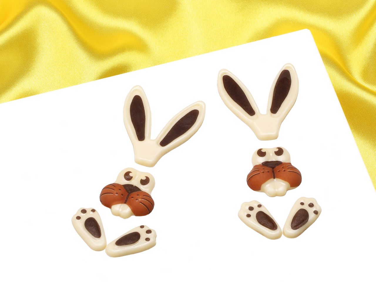 chocolate decorations easter bunnies 2pcs