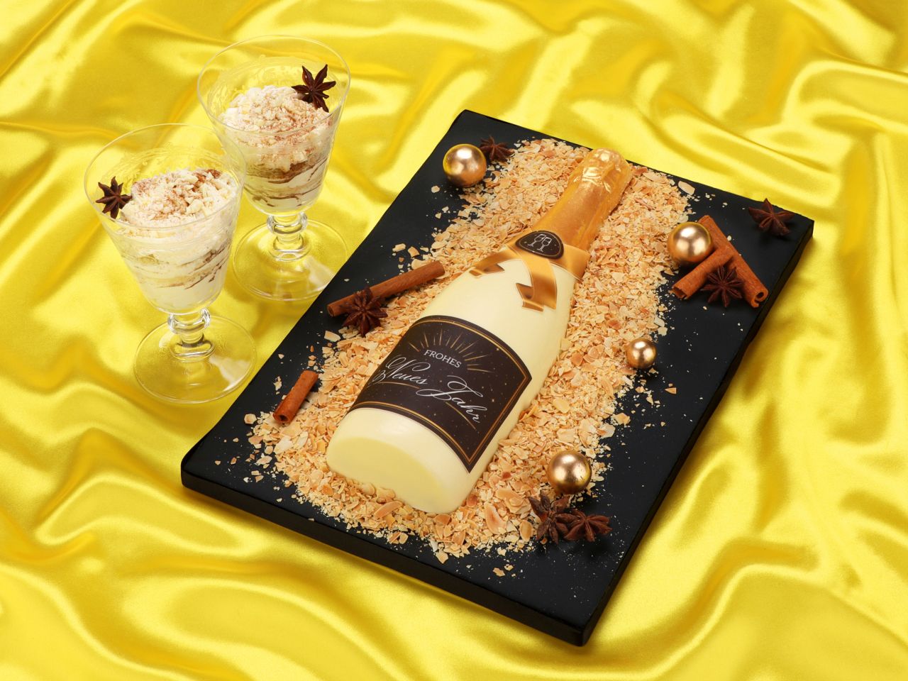 schokoladenset sektflasche