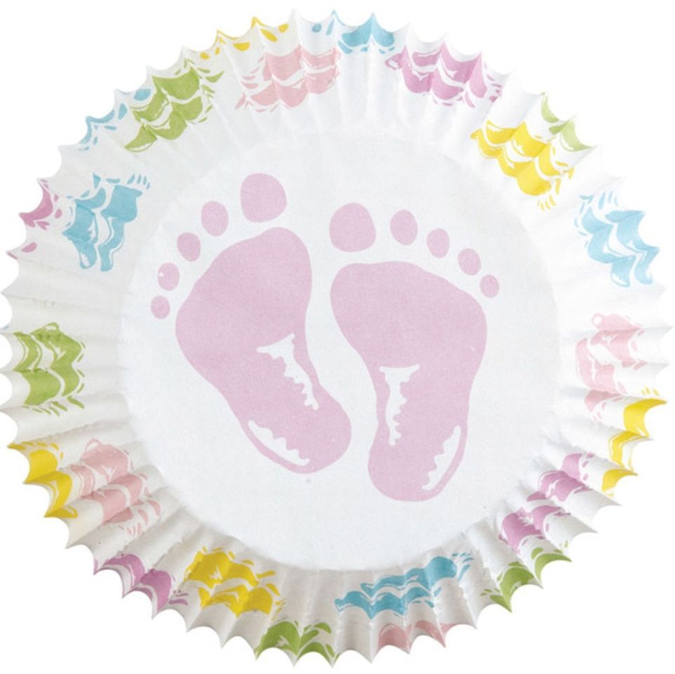 muffinfoermchen babyfuesse 75 stueck 5 cm