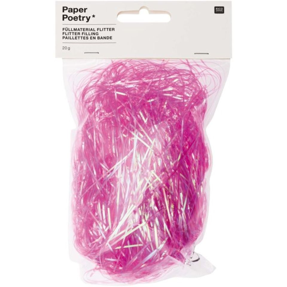 metallic shred filler pink