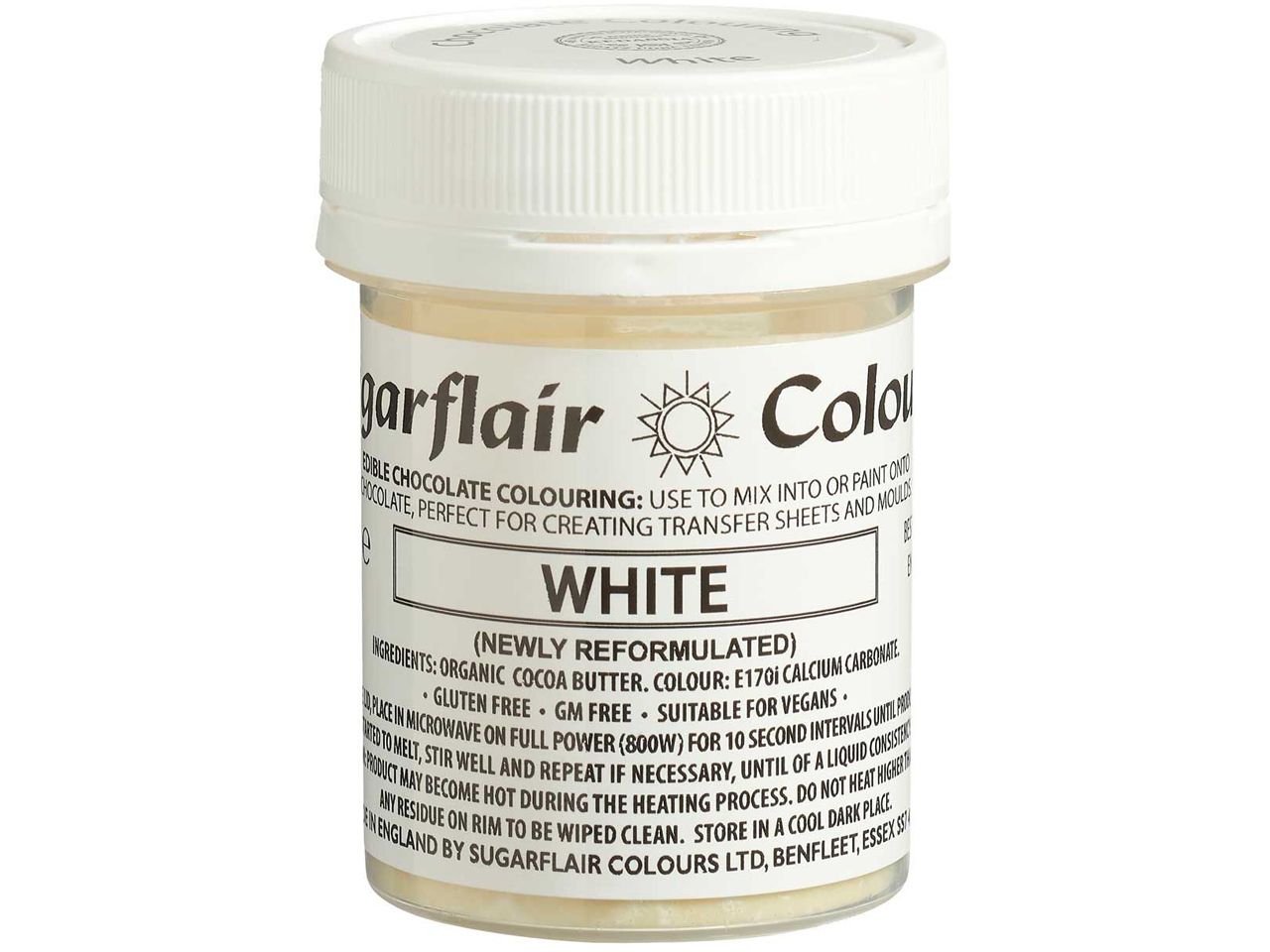 sugarflair chocolate colour white 35g