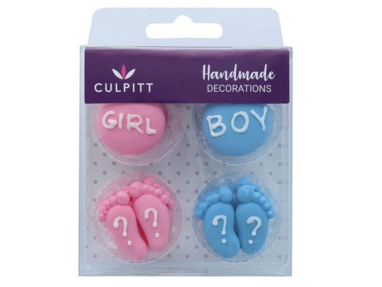 sugar decoration gender reveal 12 pieces