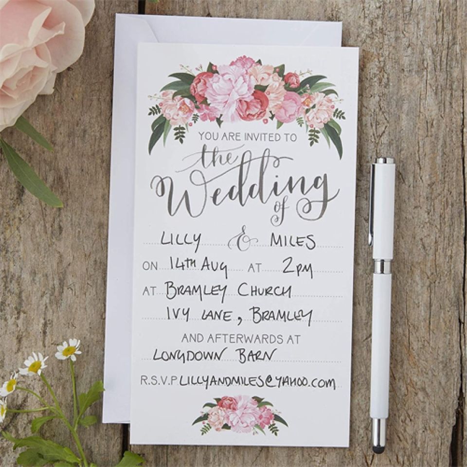 einladungskarten set boho hochzeit