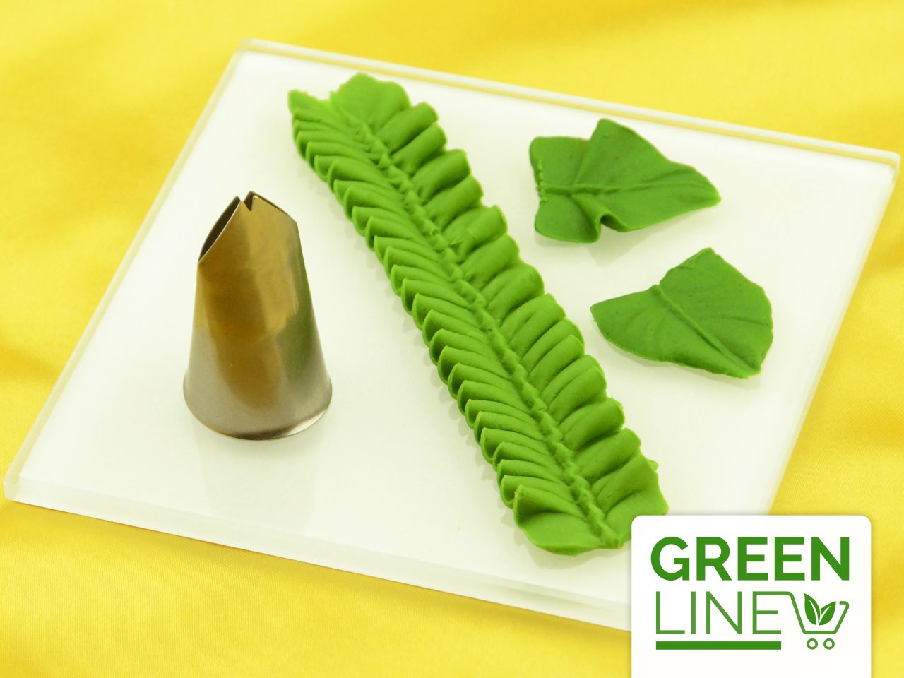 garniertuelle blatttuelle gross 19mm x 3mm greenline