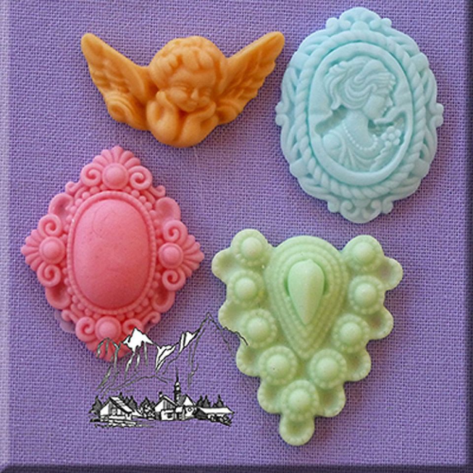 fondantform cameo broschen 8 cm