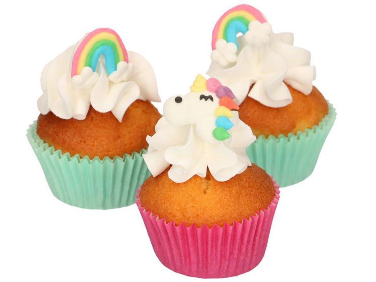 funcakes zuckerdekorationen einhorn regenbogen 8er set