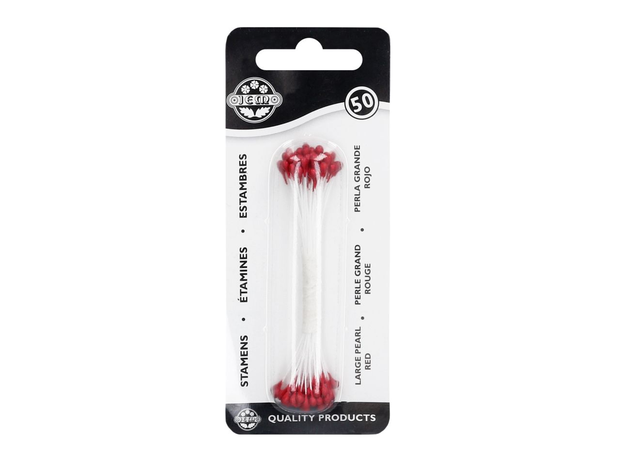 jem bluetenpollen rot glaenzend gross 50 stueck