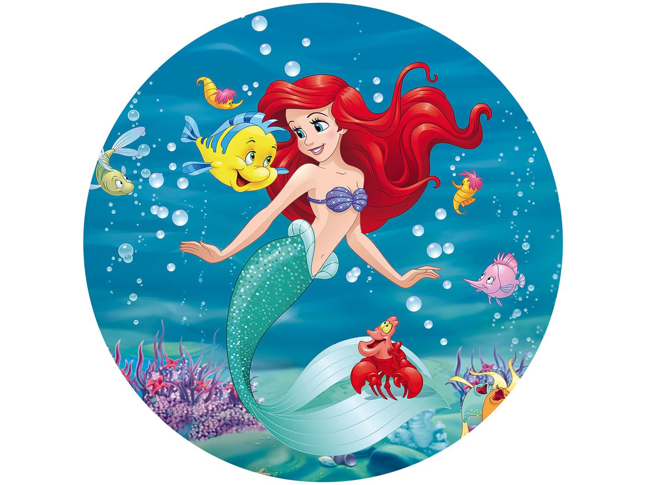 fondant paper ariel fabius and sebastian round 20cm