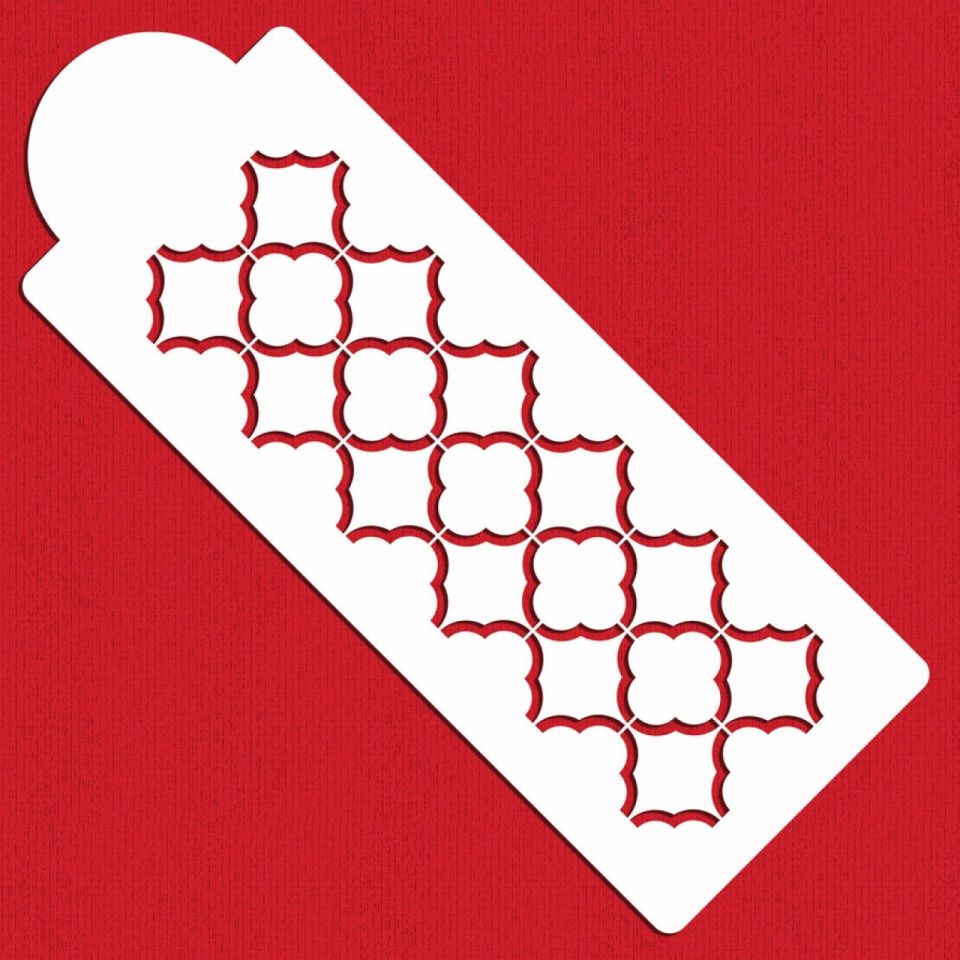 cake stencil quatrefoil
