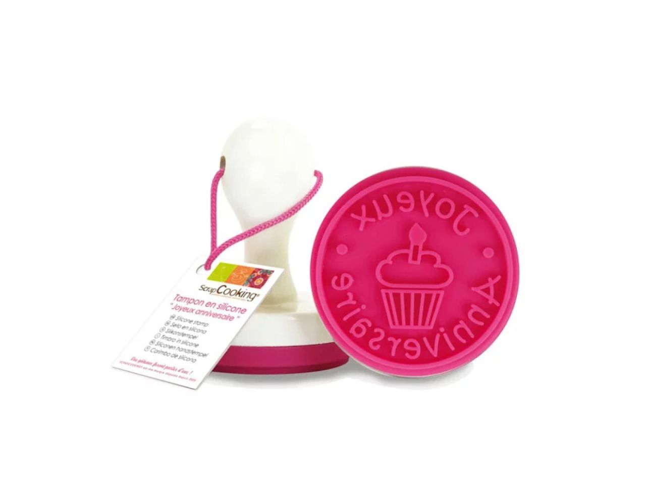 cookie stamp happy birthday joyeux anniversaire