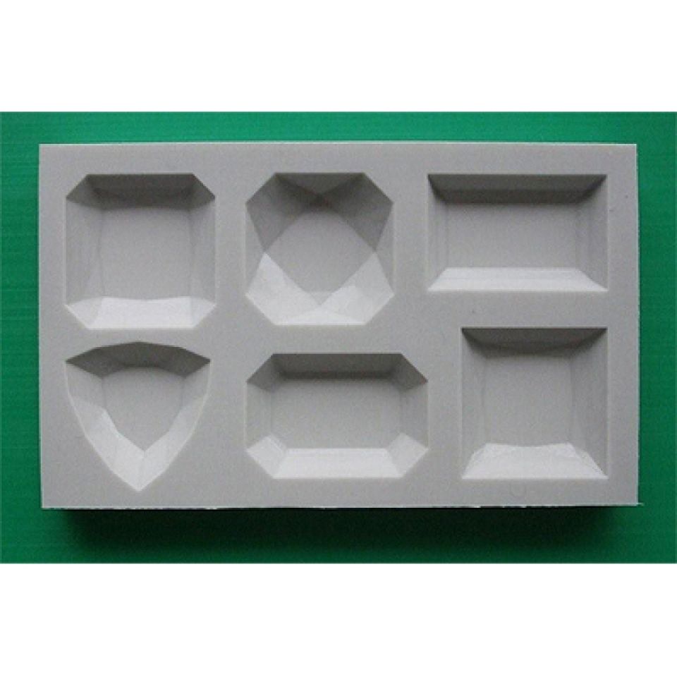 fondant mould gemstones 3 10x6 cm