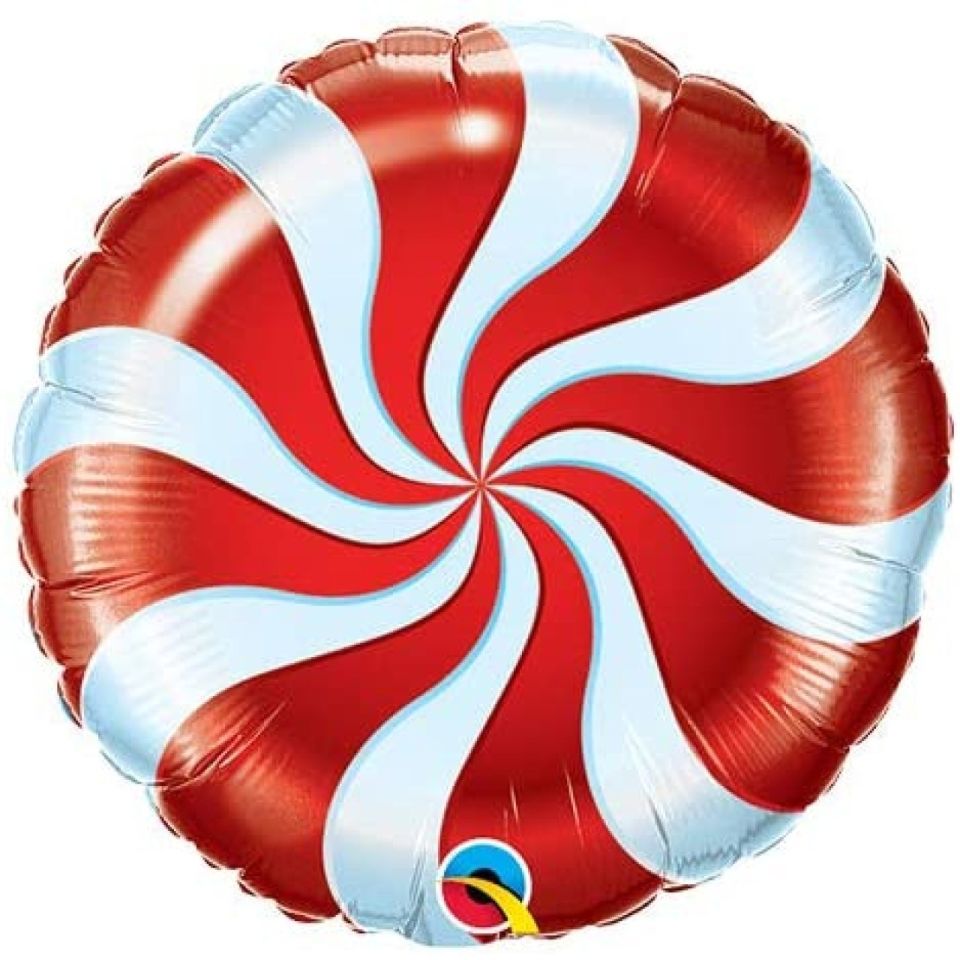 folienballon candy swirl rot 45 cm