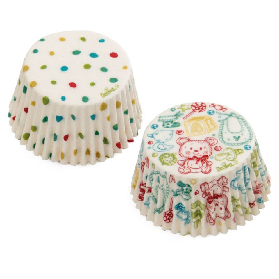decora muffinfoermchen teddy baby 36 stk