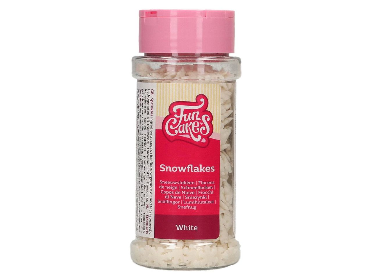 funcakes schneeflocken weiss 50g